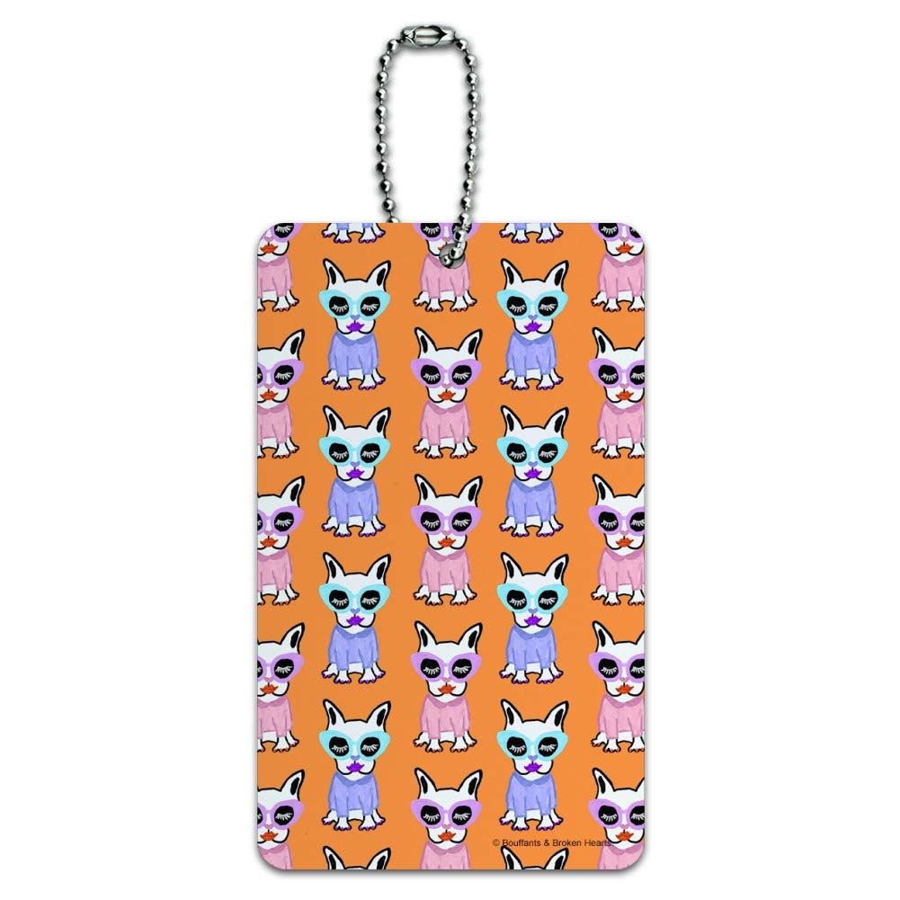 Stylish French Bulldog Pattern Luggage Tag for Suitcases & Carry-On Bags - Durable Pet ID Tag for Travel Accessories | Perfect for Airports, Vacations & Gift Giving
