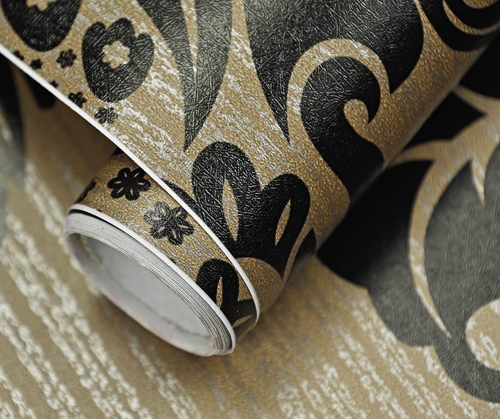 9148-10M Damask Peel and Stick Wallpaper - 17.7