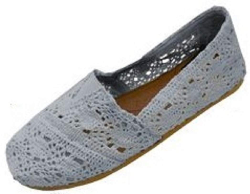 Women's Canvas Crochet Slip-On Shoes Size 18 - Comfortable Casual Loafers for Walking, Travel & Everyday Wear
