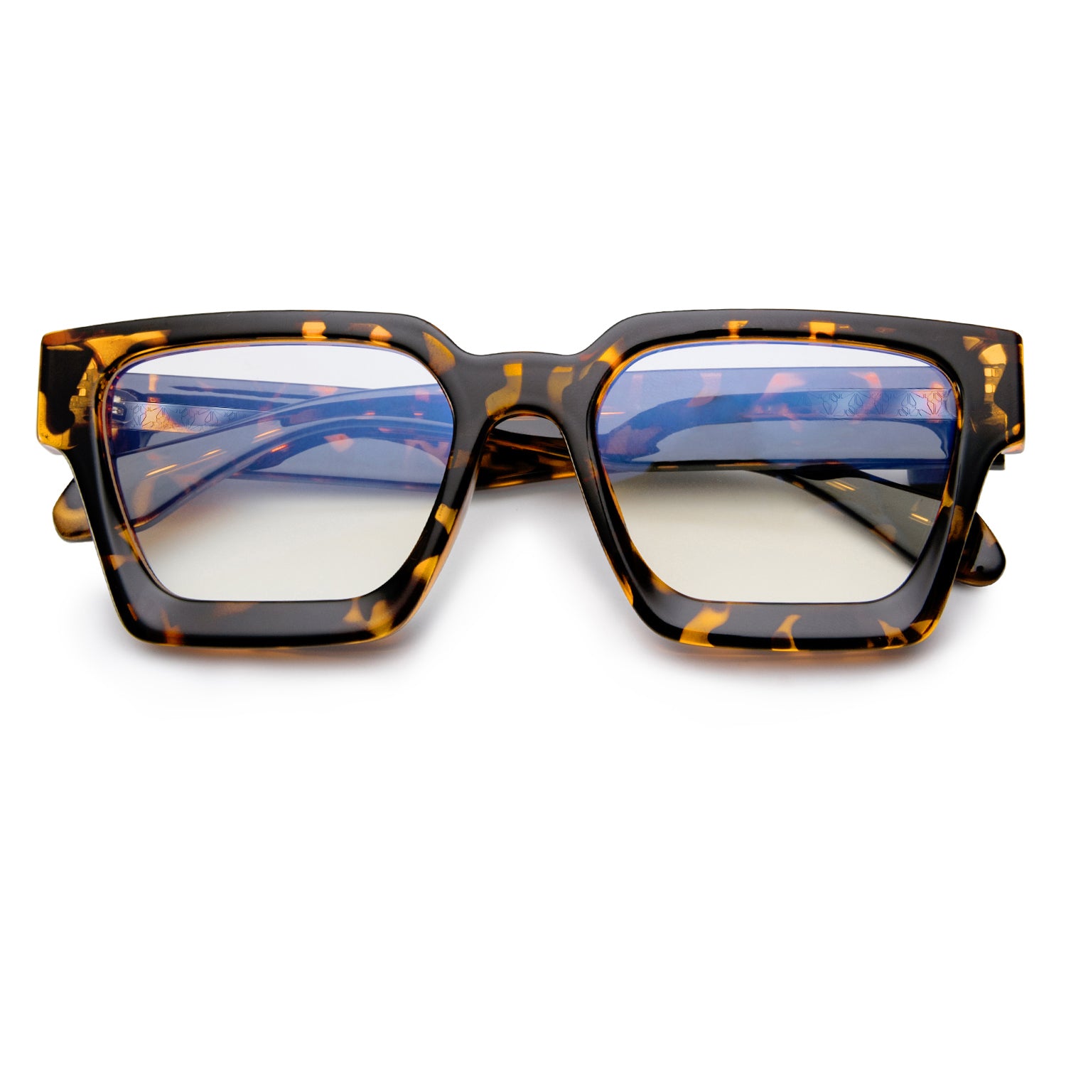 Stylish River Geometric Eyeglasses for Men & Women - Trendy Square Frame Glasses for Reading & Fashion - Perfect for Office, Driving, and Daily Wear