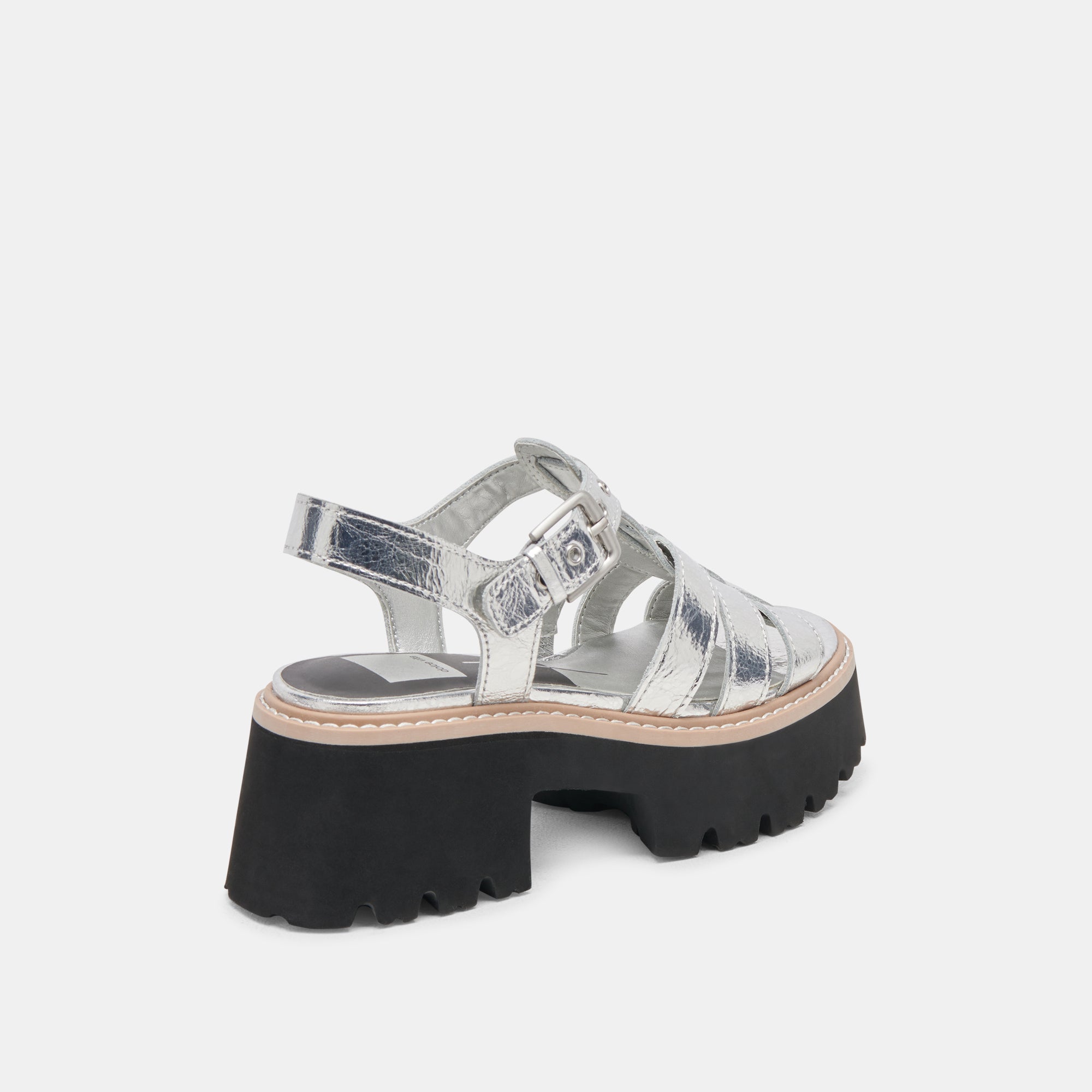 Distressed Leather Lattice Sandals for Women - Silver Comfortable Summer Beach Sandals - Perfect for Casual Outings, Vacations, and Outdoor Adventures