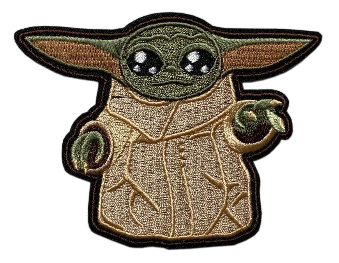 Child Alien Embroidered Iron-On Patch with Hook Fastener (BY41) - Perfect for Kids' Backpacks, Jackets & DIY Crafts
