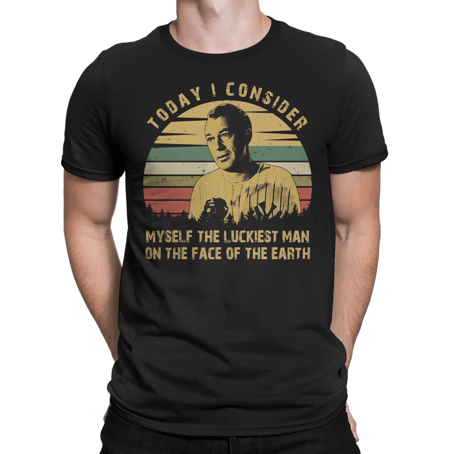 Vintage The Luckiest Man Graphic T-Shirt for Men - Retro Style Cotton Tee for Casual Wear, Gifts & Everyday Outfits