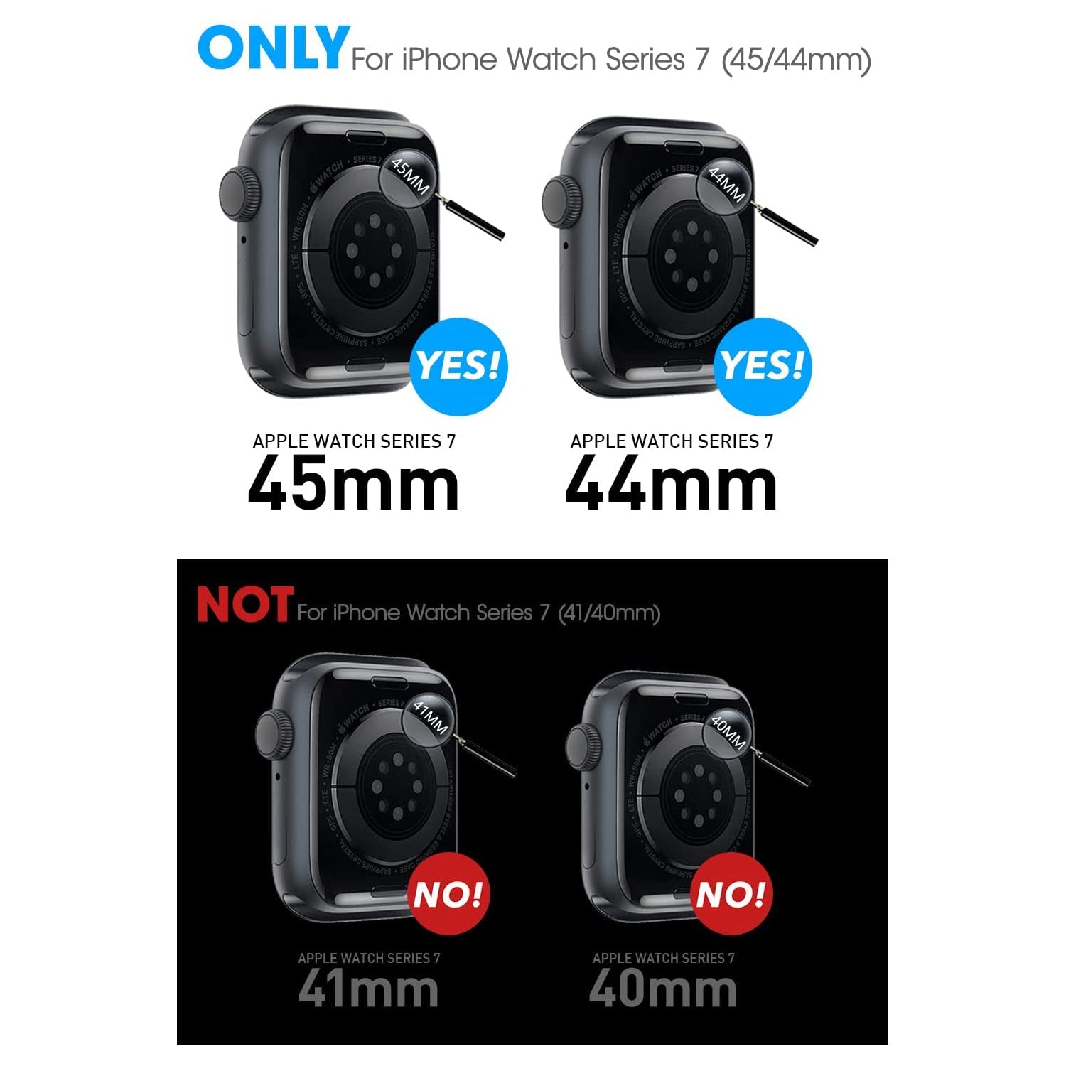 Apple Watch Unicorn Beetle PRO Rugged Protective Case for 44mm Series - Black (Open Box) | Shockproof & Waterproof Design for Outdoor Sports & Active Lifestyle
