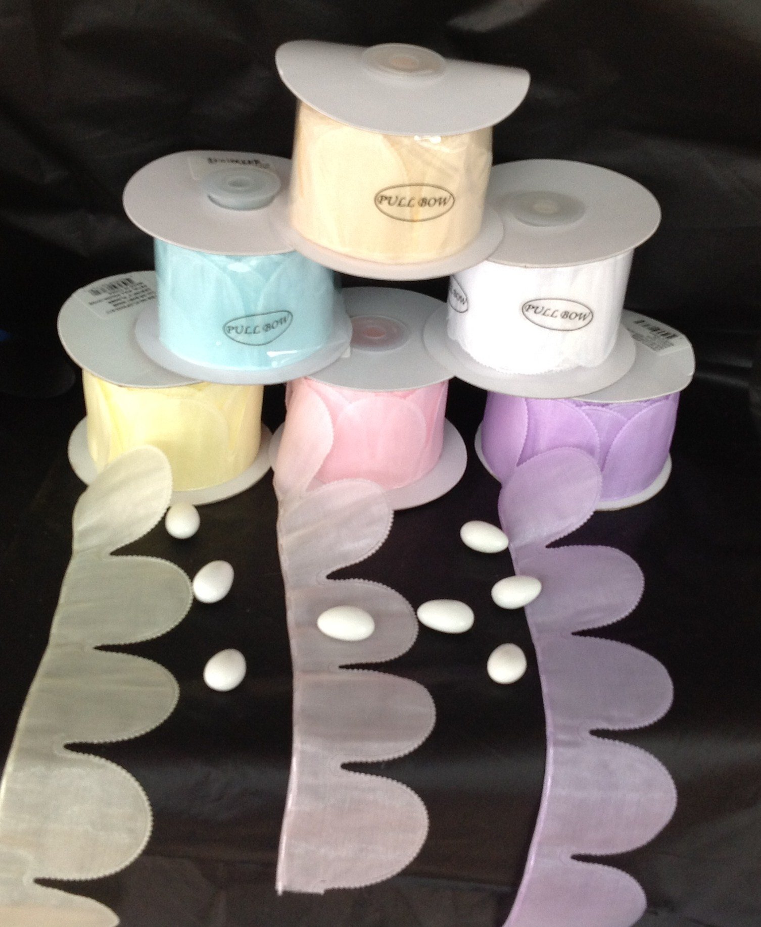 White Pull Bow Ribbon for Almond Candy Flower - 10 Yards Bulk Roll - Perfect for Gift Wrapping, Wedding Decorations, and DIY Crafts