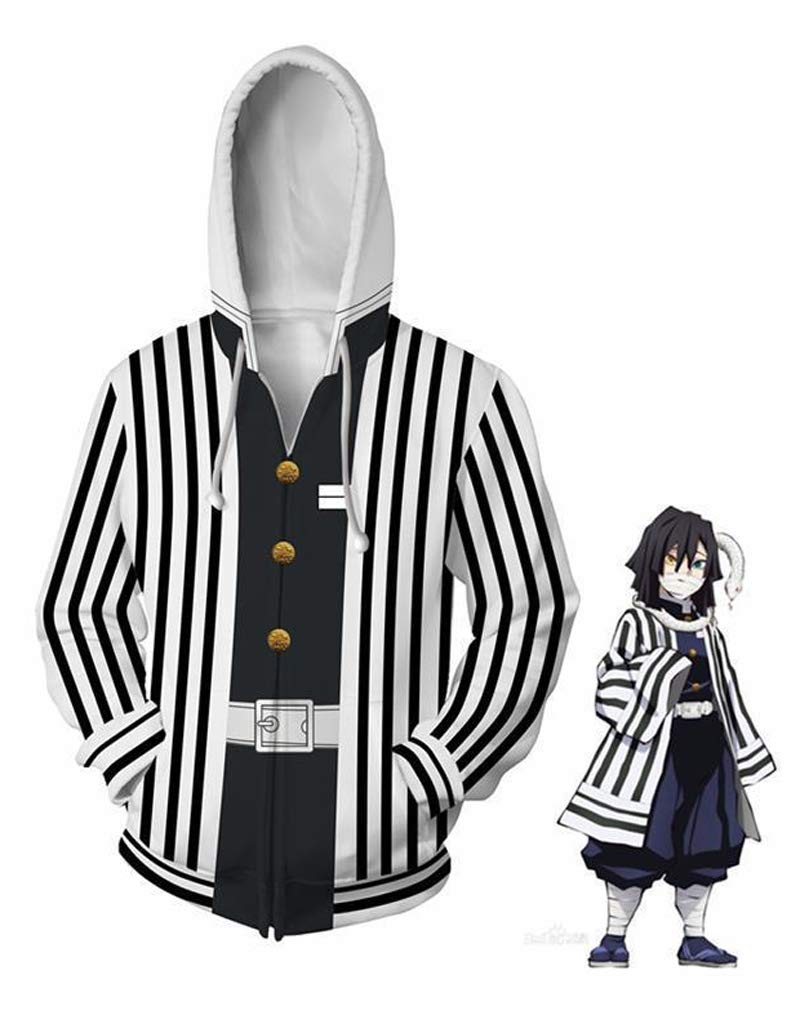 Demon Slayer Anime Kimetsu no Yaiba 3D Printed Hoodie - Unisex Pullover Sweatshirt for Cosplay, Casual Wear & Anime Conventions