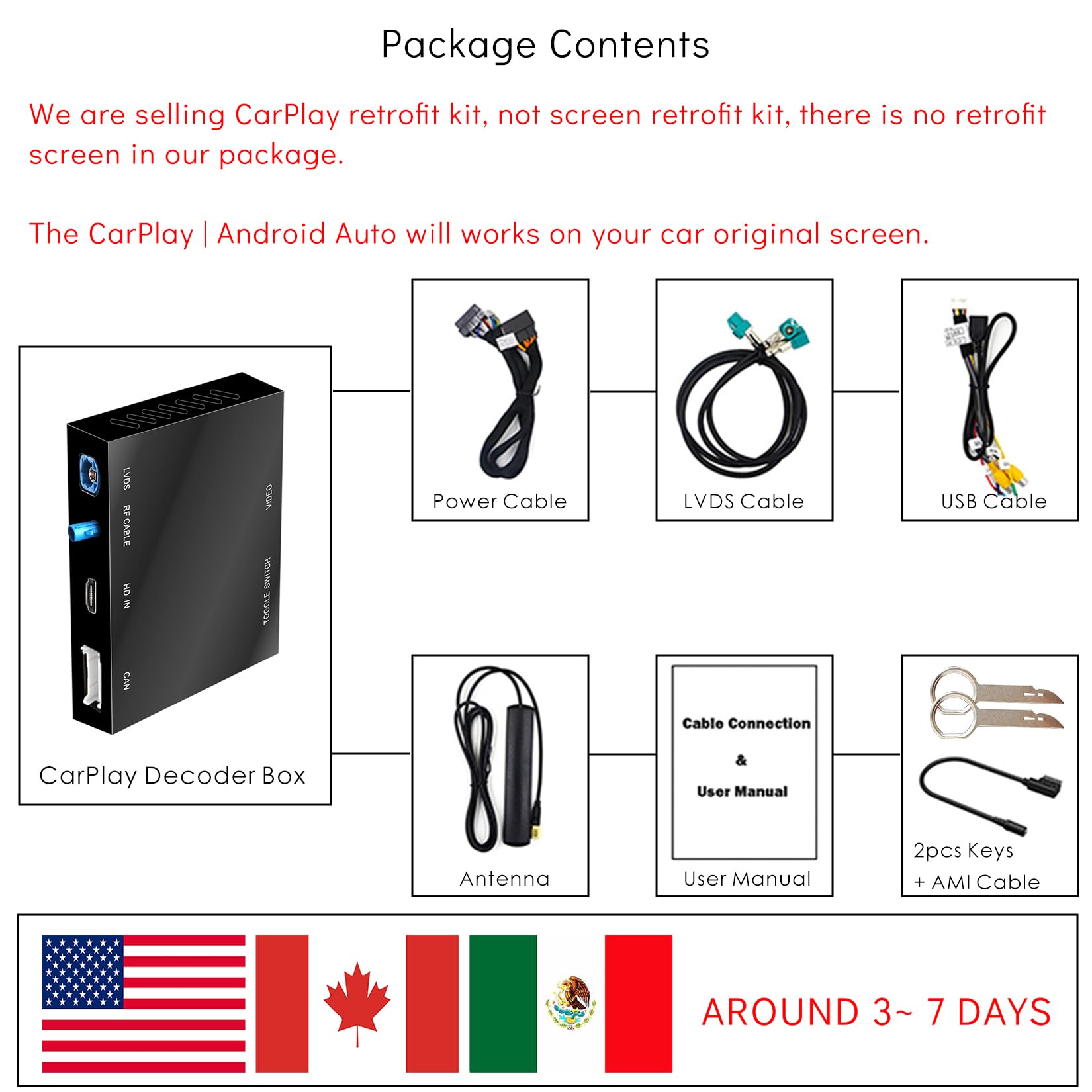 Wireless CarPlay & Android Auto Retrofit Kit for Audi A3 A4 A5 Q5 Q7 B9 (2013-2019) - AirPlay & MirrorLink Support, iOS 14 Split Screen, USB Playback, Built-in YouTube App | Perfect for Commuting, Road Trips & Hands-Free Navigation