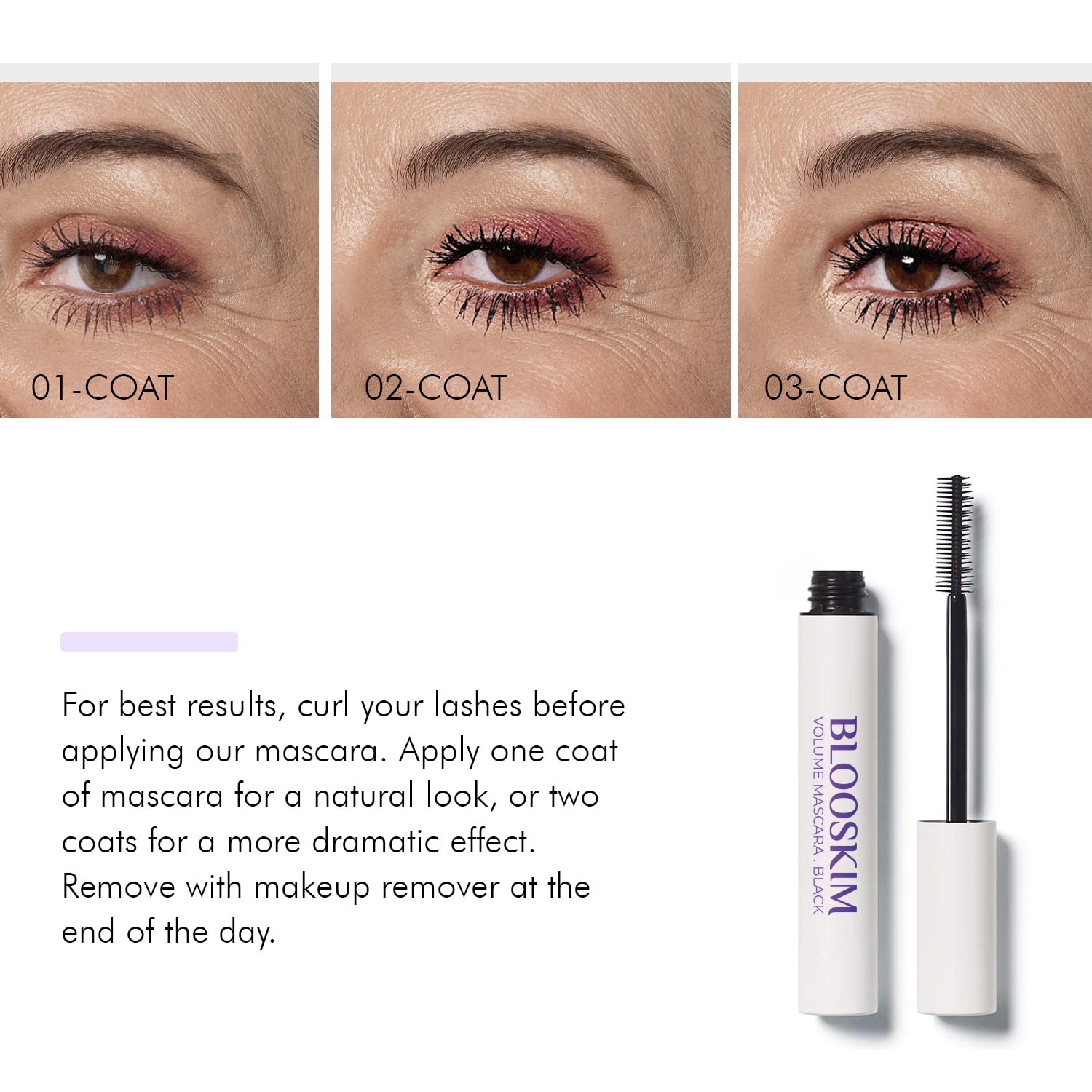 Best Lengthening & Volumizing Mascara for Women Over 60 - Strengthening Prime Mascara for Mature Lashes, Long-Lasting Black Formula (0.24 FL OZ) - Perfect for Everyday Wear, Special Occasions & Sensitive Eyes