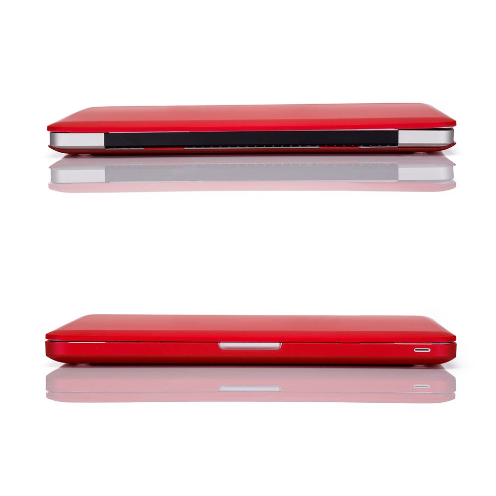 MacBook Pro 13 Case 2012-2008 Model A1278 - Durable Matte Plastic Hard Shell Cover for 13.3 inch MacBook Pro with CD-ROM Drive (Red) - Perfect for Work, Travel & School Protection