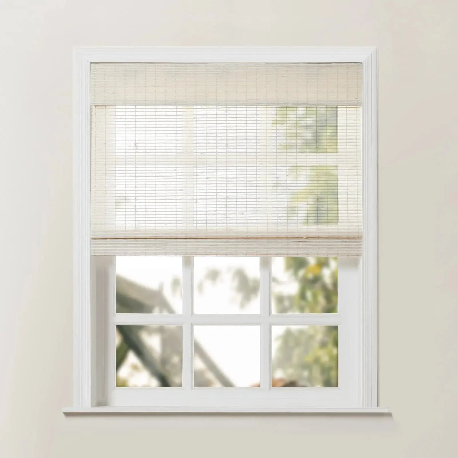 Rae Natural Ramie Woven Wood Window Shades in Mustard - Eco-Friendly Bamboo Blinds for Living Room, Bedroom & Office