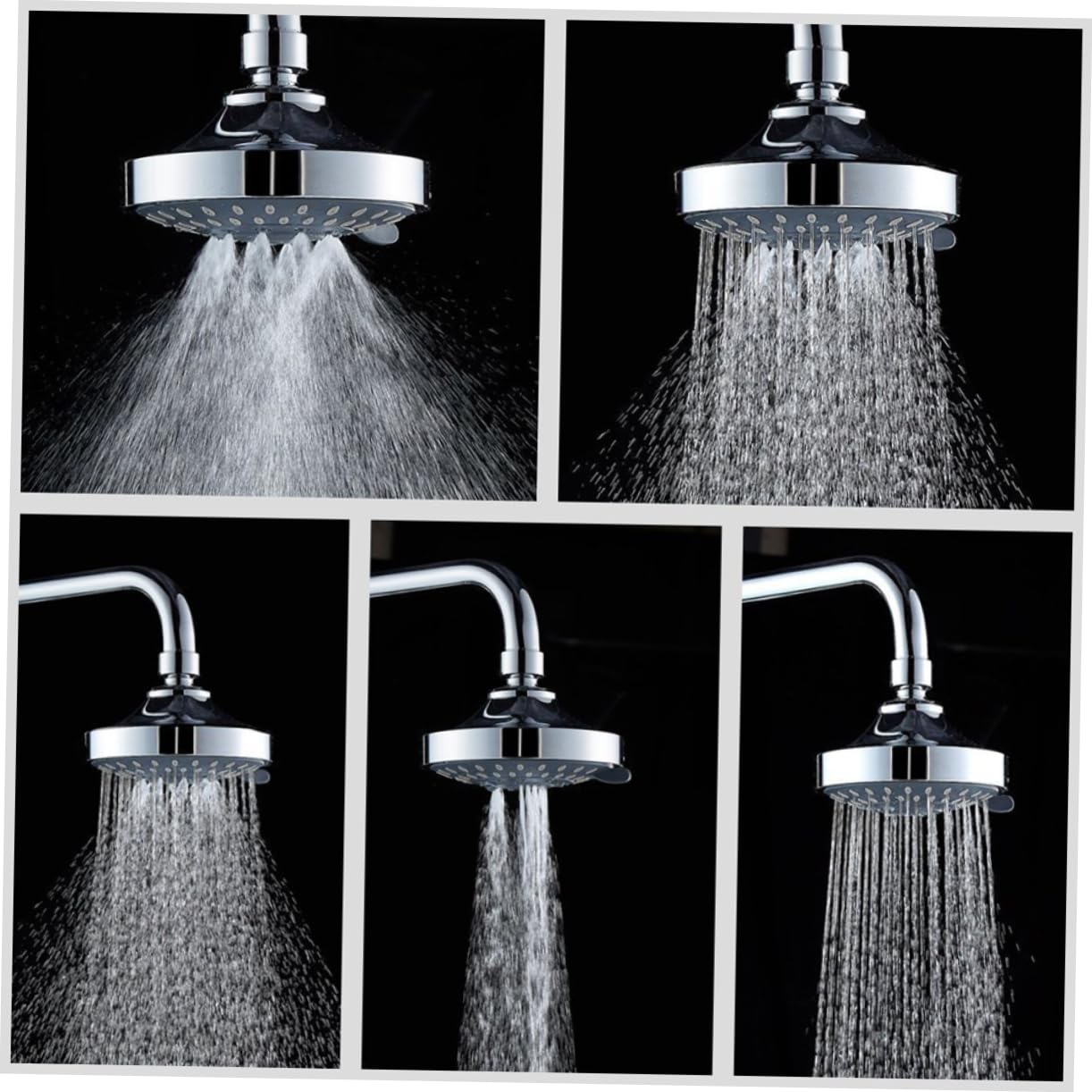 **Cabilock Black Sake Cups & High-Pressure Rainfall Shower Head with Snail Foaming Soap Dispenser – Water-Saving Bathroom Faucet for Relaxing Spa Experience**    *(Use Cases: Perfect for modern bathrooms, spa-like showers, and eco-friendly water-saving setups.)*