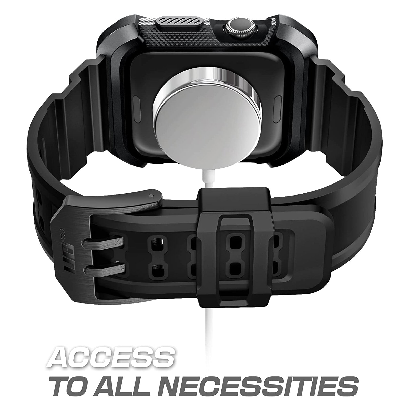 Apple Watch Unicorn Beetle PRO Rugged Protective Case for 44mm Series - Black (Open Box) | Shockproof & Waterproof Design for Outdoor Sports & Active Lifestyle