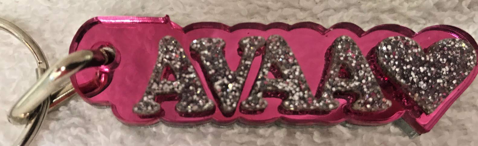 Custom Laser Cut Keychain with Personalized Name - Diamond Look Key Ring for Luggage, Bags & Gifts | Unique Name Plate Keychain Design for Travel, Home & Office Use