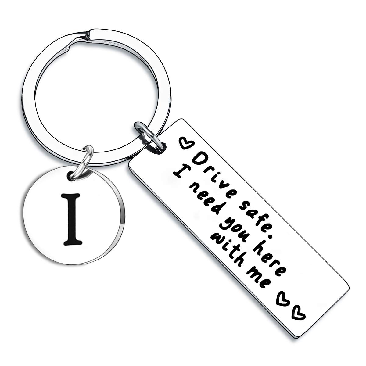 BESPMOSP Drive Safe Keychain - Thoughtful Gift for Boyfriend, Husband, Dad - Anniversary, Valentine's Day, Christmas & Birthday Present - Perfect for Car Keys & Daily Safety Reminder