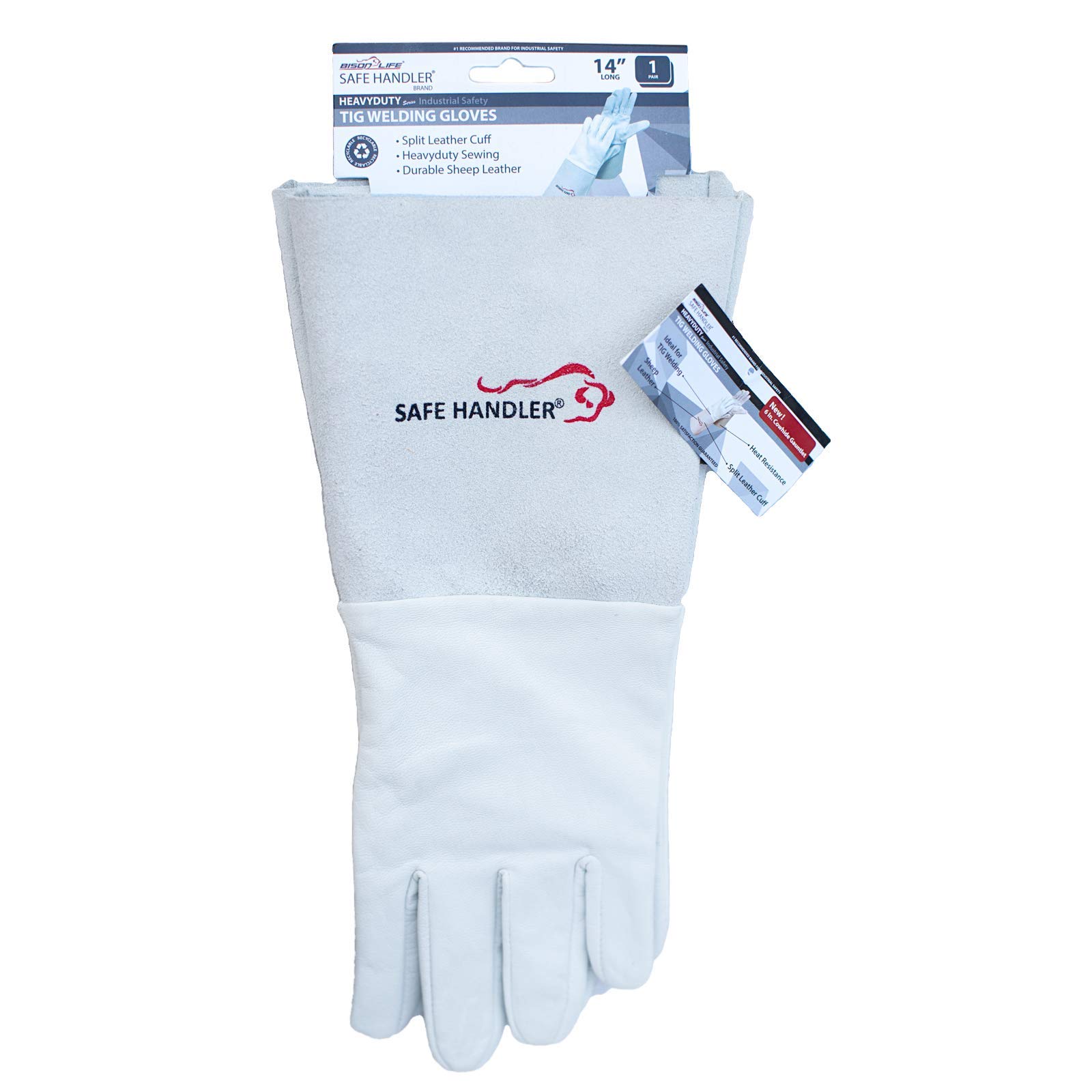 Premium TIG Welding Gloves - Heat Resistant Cowhide Gauntlets for Welding, Grilling & Fireplace Use (6