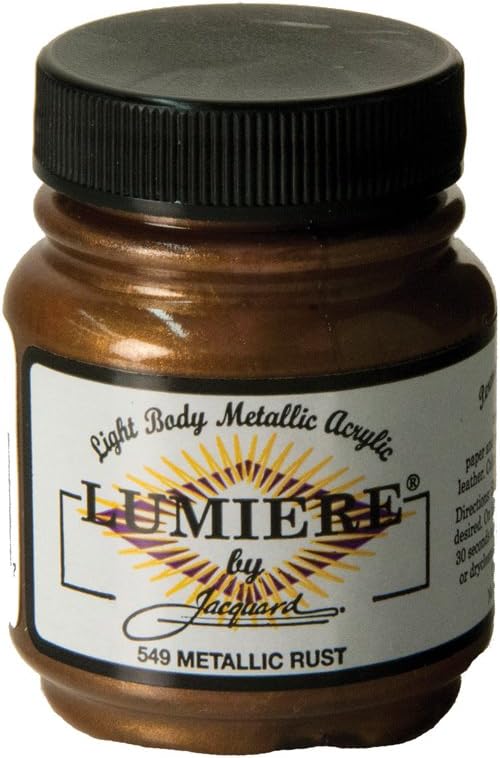 JACQUARD Lumiere Metallic Fabric Paint - 2.25 fl oz (66ml) - Premium Textile Paint for DIY Crafts, Clothing & Home Decor - Perfect for Silk, Cotton & Canvas Projects