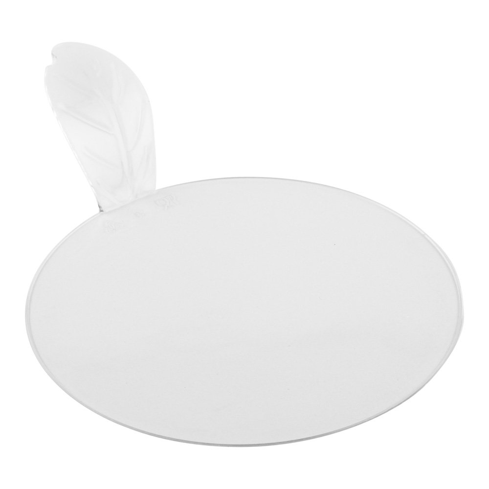 25-Pack Disposable 3x3x1 Inch Round Clear Plastic Appetizer Plates with Built-In Handle - Premium Durable Dessert Plates for Pastry, Cake, and Finger Foods | Perfect for Parties, Catering, and Restaurant Use