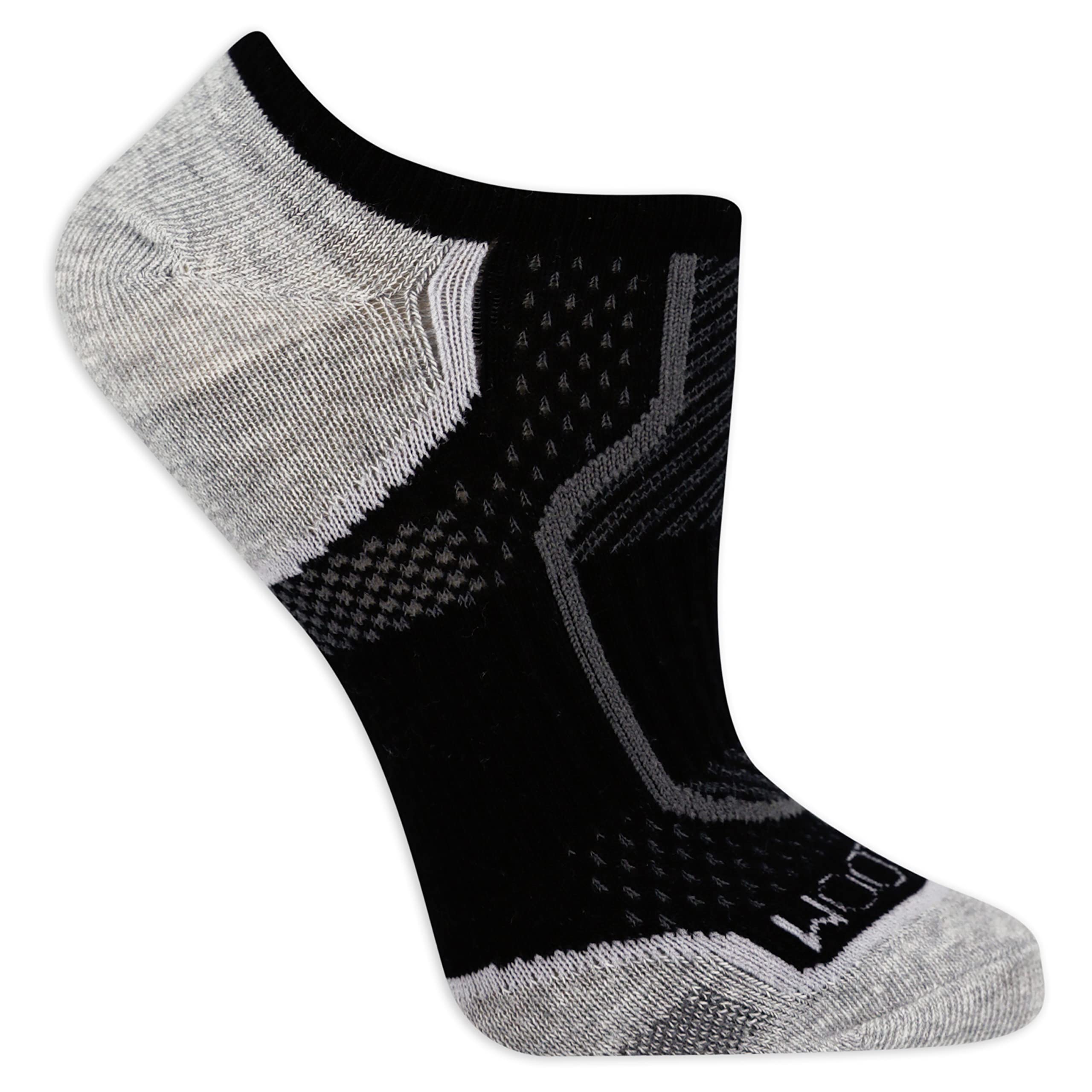 Fruit of the Loom Women's Coolzone Active Lightweight Cotton Socks - Breathable Moisture-Wicking Athletic Socks for Running, Yoga & Workout | Pack of 6 Pairs