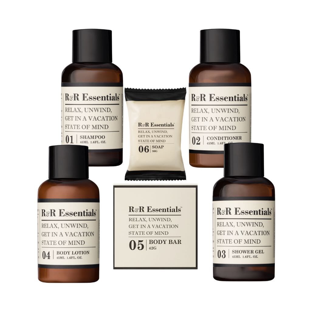 R&R Essentials 120-Piece Rental Ready Kit with 45ml Bottles - Free Shipping Included | Perfect for Vacation Rentals, Airbnb Hosting & Travel Essentials