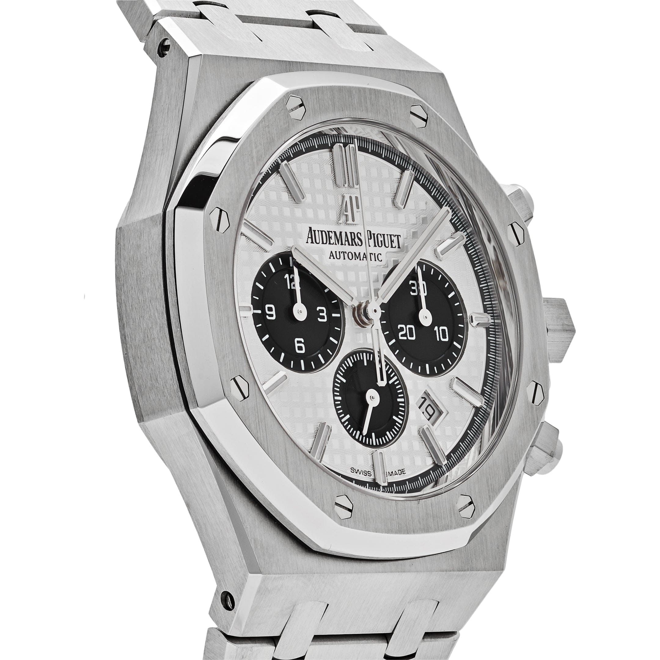 Audemars Piguet Royal Oak 26331ST.OO.1220ST.03 Automatic Chronograph Watch - Stainless Steel Case, White Dial, Self-Winding Movement (2021) | Luxury Men's Watch for Business, Formal & Special Occasions