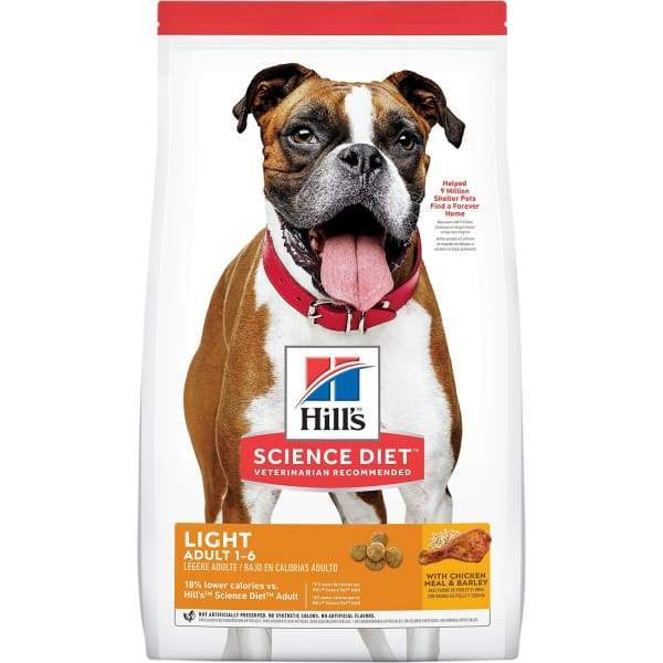 Hill's Science Diet Adult Light Dry Dog Food for Weight Management - 15kg Bag | High Protein, Low Calorie Kibble for Overweight Dogs | Perfect for Indoor & Senior Dogs