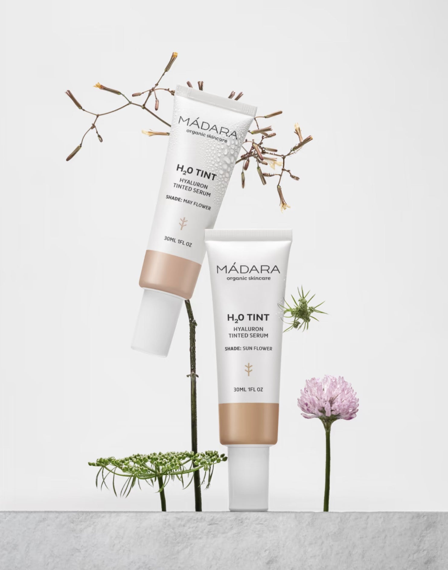 MÁDARA Cosmetics H2O Hyaluron Tinted Serum 30ml - Hydrating & Brightening Face Serum with Hyaluronic Acid for Glowing Skin | Perfect for Daily Moisturizing & Makeup Base