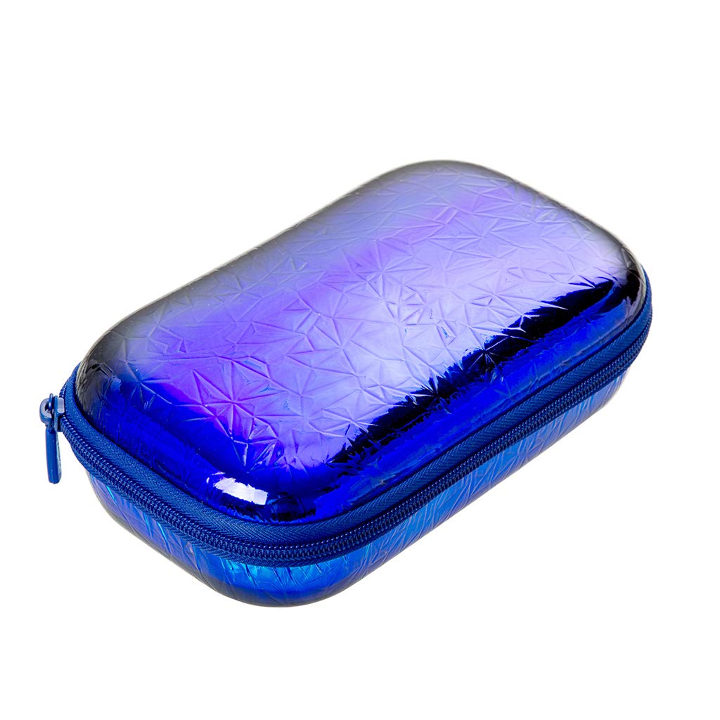 Metallic Pencil Case for School & Office - ZIPIT Blue-Green Storage Box for Pens, Pencils & Art Supplies | Perfect for Students, Teachers & Professionals