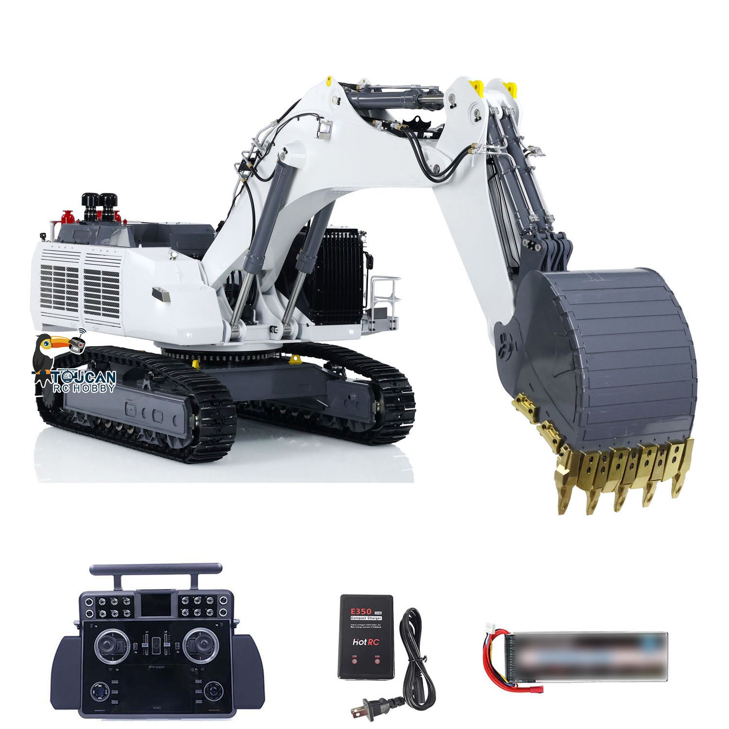 LESU 1/14 Heavy Duty RC Hydraulic Metal Excavator - Double Pump System, RTR Ready-to-Run, with Light Function | Remote Control Construction Toy for Adults & Kids | Perfect for Construction Site Play, Sandbox Digging & Backyard Excavation Fun