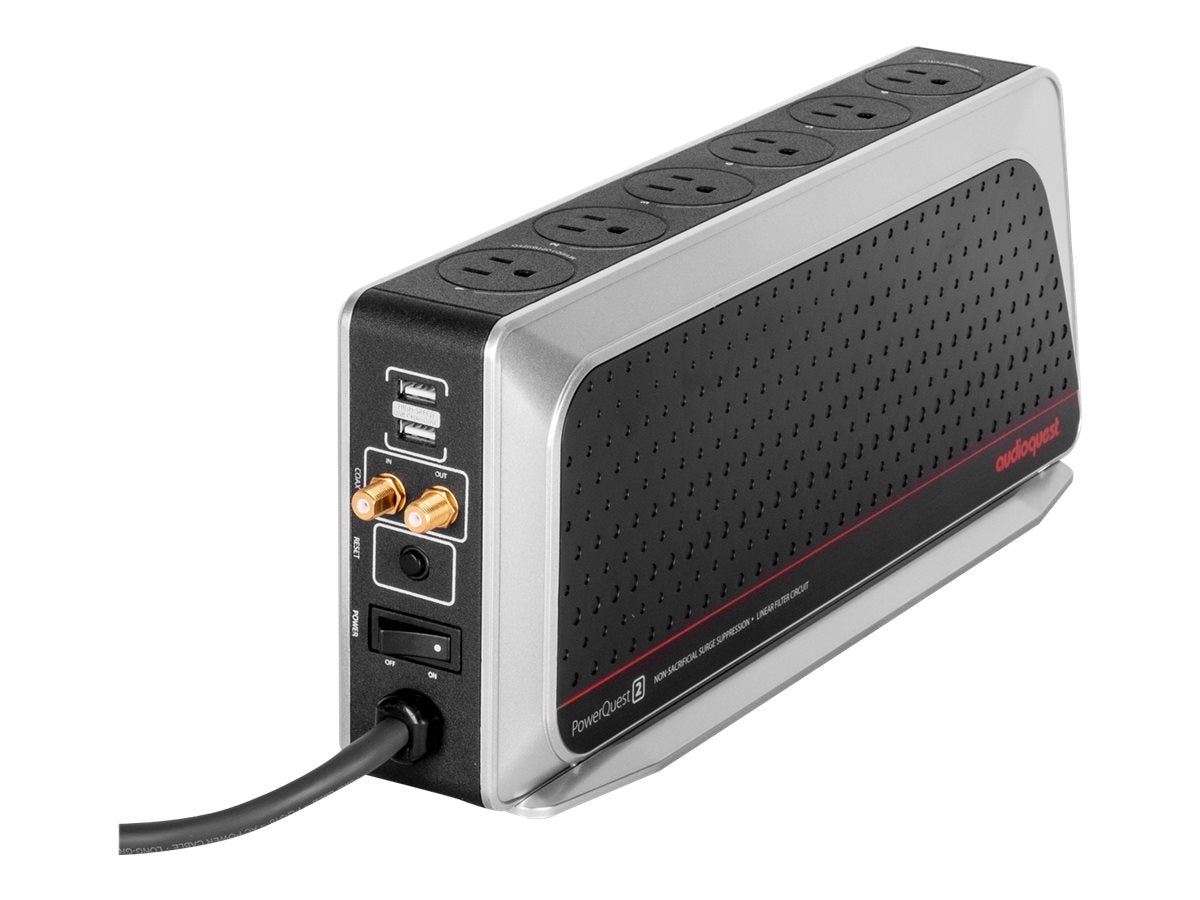 Audioquest PowerQuest 2 Power Conditioner - Premium Surge Protector with Noise Filtering for Home Theater & Hi-Fi Systems | Perfect for Audiophiles & Studio Equipment