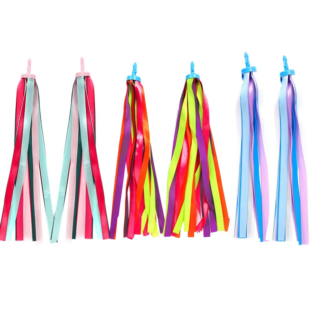 CLISPEED 3 Pairs Bike Streamers - Durable & Sturdy Handlebar Streamers for Bicycles, Scooters - Perfect for Kids Bikes, Birthday Parties & Bike Decorations
