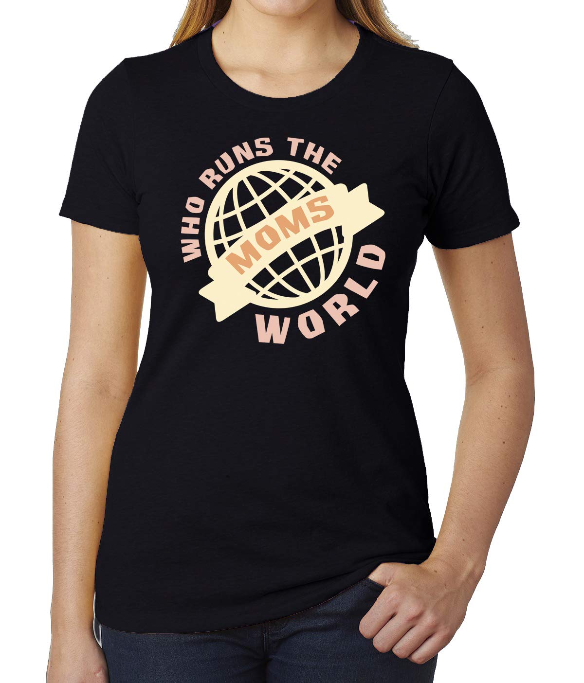 Funny Graphic T-Shirts for Moms - 'Moms Run The World' Cute Slogan Tees - Perfect for Mother's Day, Birthday Gifts & Everyday Wear