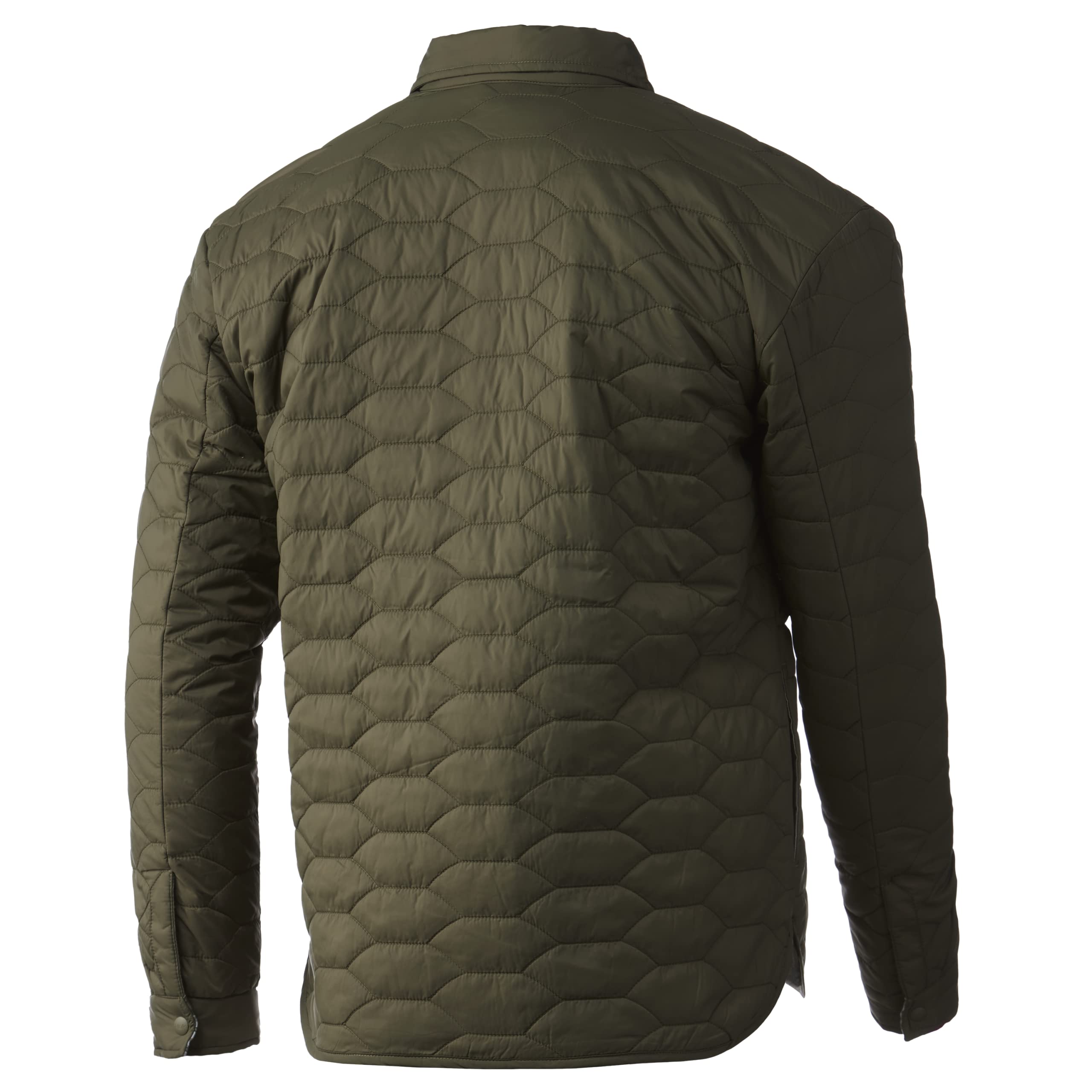 HUK Men's Tarpon Quilt Shacket - Button-Down Shirt Jacket Hybrid for Outdoor Fishing & Casual Wear