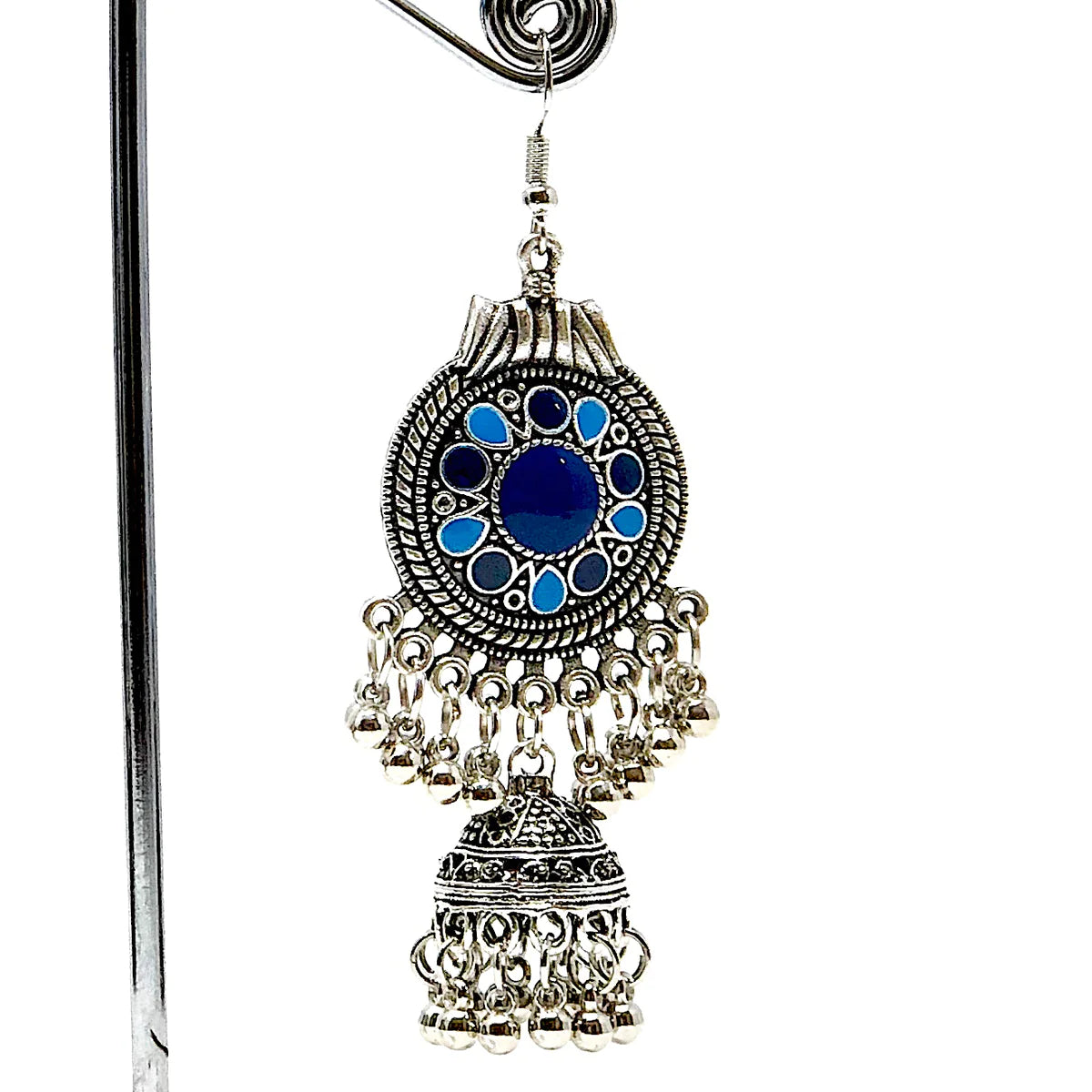 Vintage Afghan Ethnic Bell Tassel Drop Earrings - Handmade Tribal Jewelry for Women (E876) | Perfect for Boho, Festival, and Ethnic Fashion Outfits