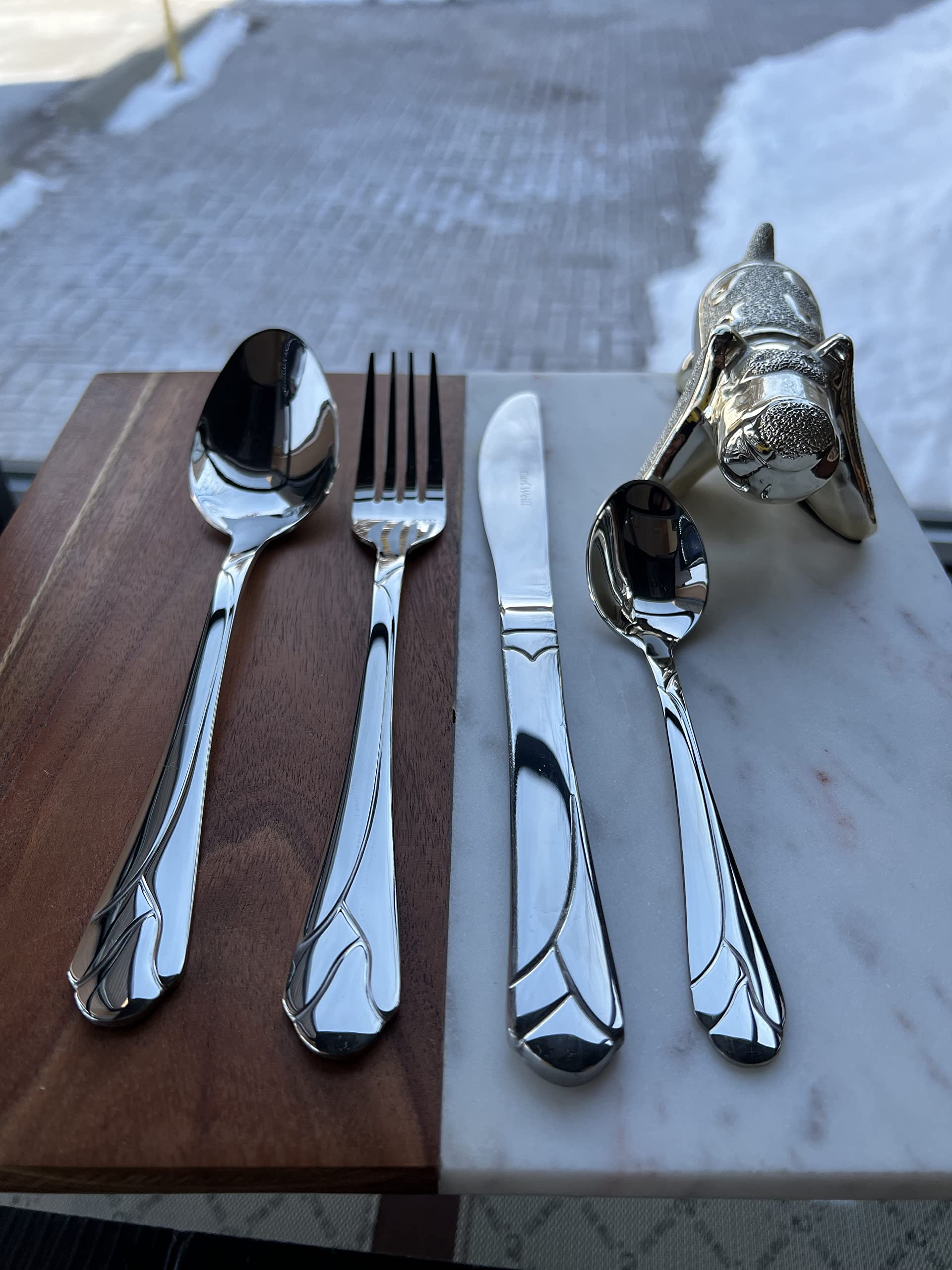 Premium 78-Piece 18/10 Stainless Steel Flatware Set - Service for 12 - Elegant Cutlery for Fine Dining, Weddings & Formal Entertaining