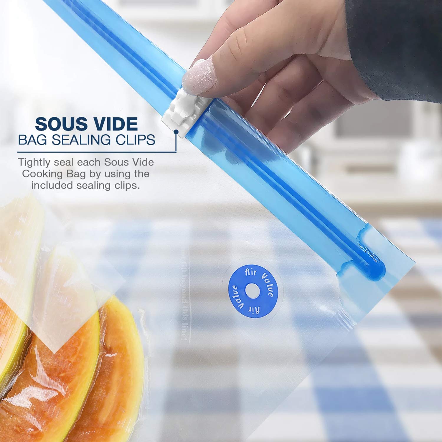VICARKO 30 Pack Vacuum Sealer Bags - 4.3L Reusable Food Storage Bags with Double Layers, BPA Free (13.5