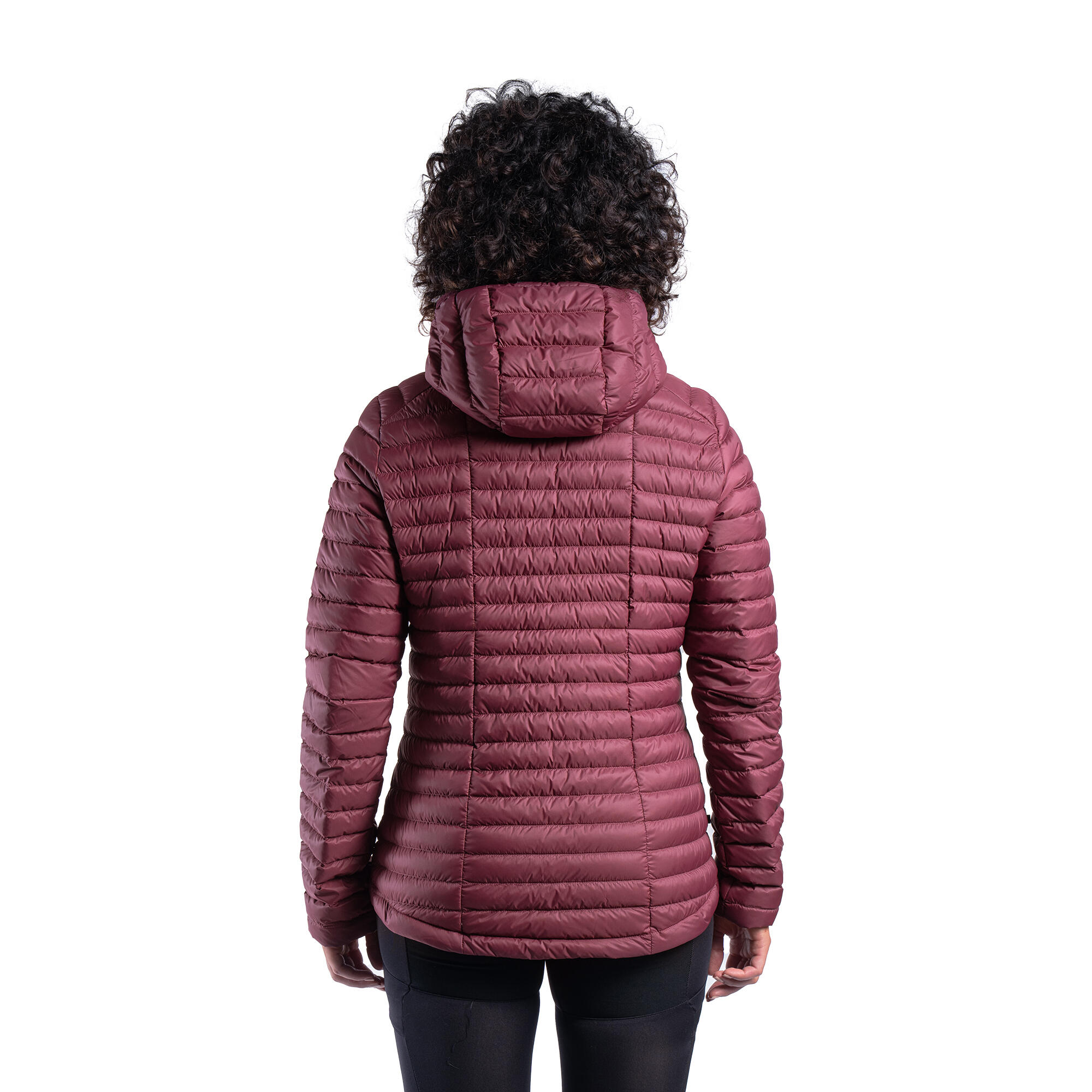 Forclaz Women's MT100 Hooded Down Puffer Jacket - Lightweight Winter Coat for Hiking, Travel & Outdoor Activities | Waterproof Insulated Jacket for Cold Weather