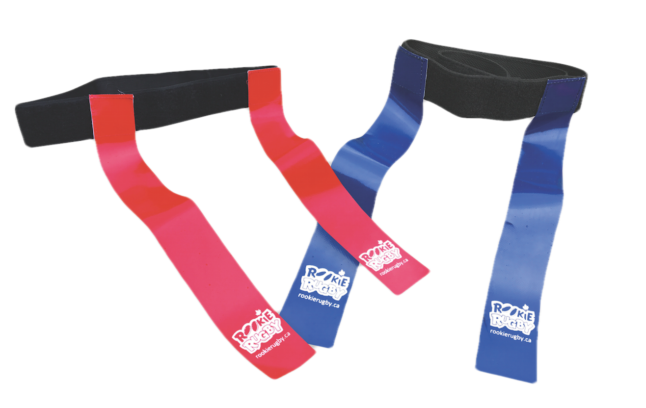 Rookie Rugby Flag Belts Set of 30 - Adjustable Waist Flags for Youth Football & Rugby Training - Perfect for Team Sports, PE Classes, and School Field Days