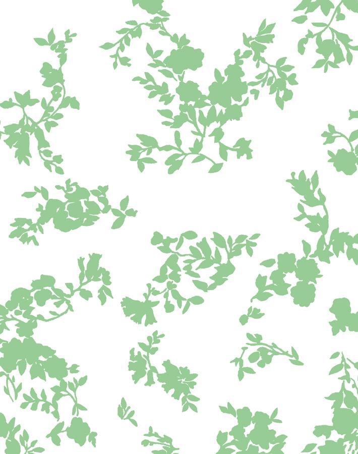 Clare V. Françoise Floral Wallpaper - Spring Green & White Peel and Stick Wallpaper for Bedroom, Living Room, Nursery Decor