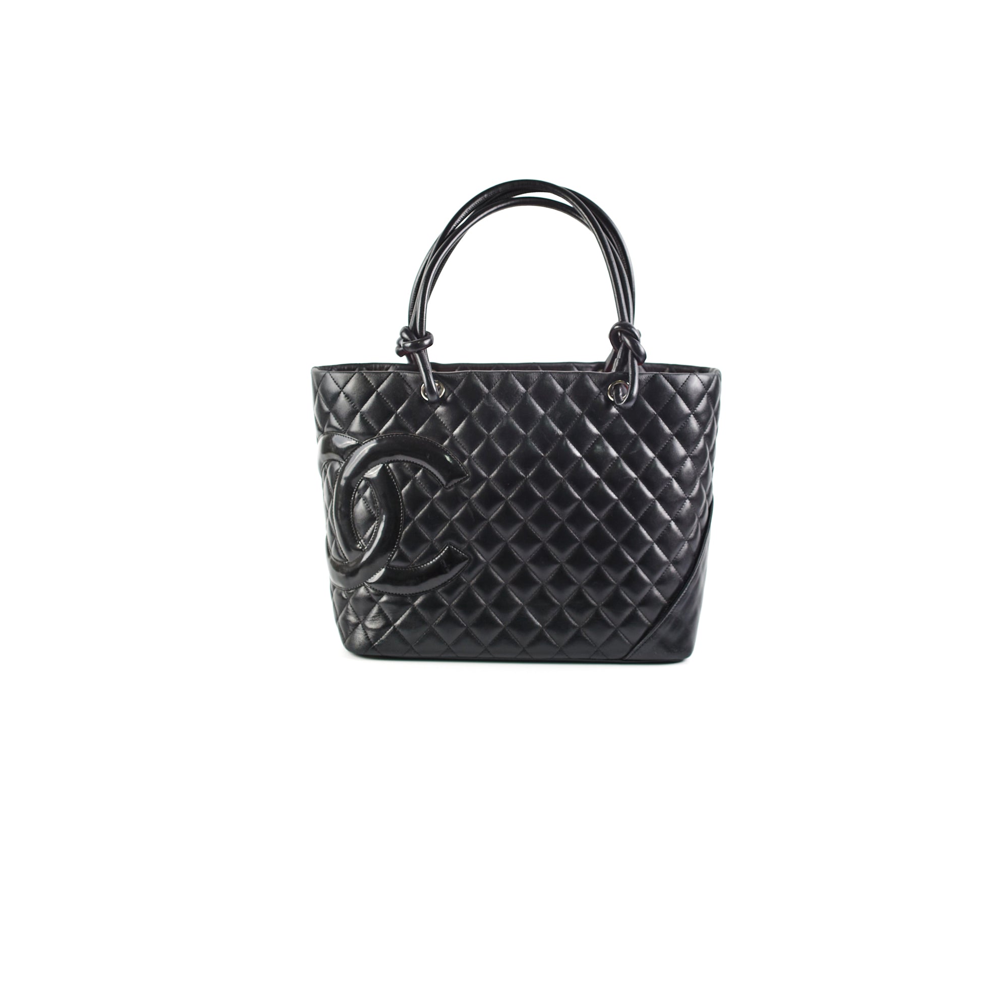 Chanel Cambon Black Lambskin Leather Tote Bag for Women - Luxury Designer Handbag for Work, Travel & Everyday Use