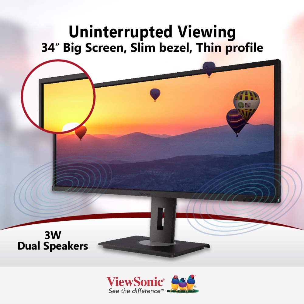 ViewSonic VG500 15 Inch LCD Monitor - Full HD 1080p, VGA & HDMI Ports, Ultra-Thin Bezel Design for Home Office, Gaming, and Business Use (VG500-2)