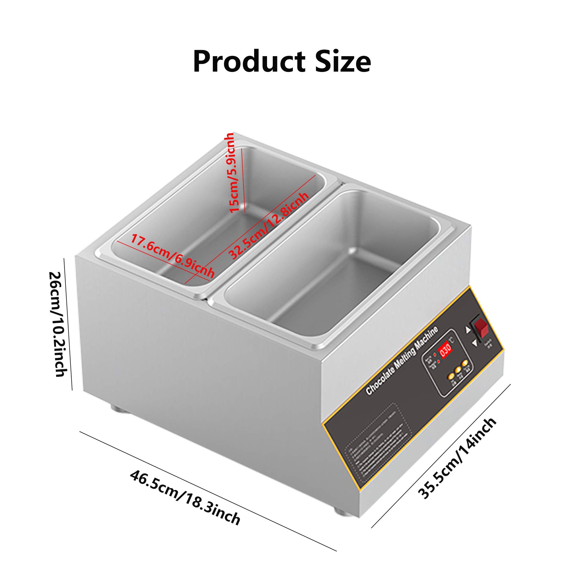 Professional Chocolate Tempering Machine - Commercial Electric Chocolate Melter with Digital Control (1-4 Tank) - Perfect for Bakeries, Candy Shops & Home Chocolate Making