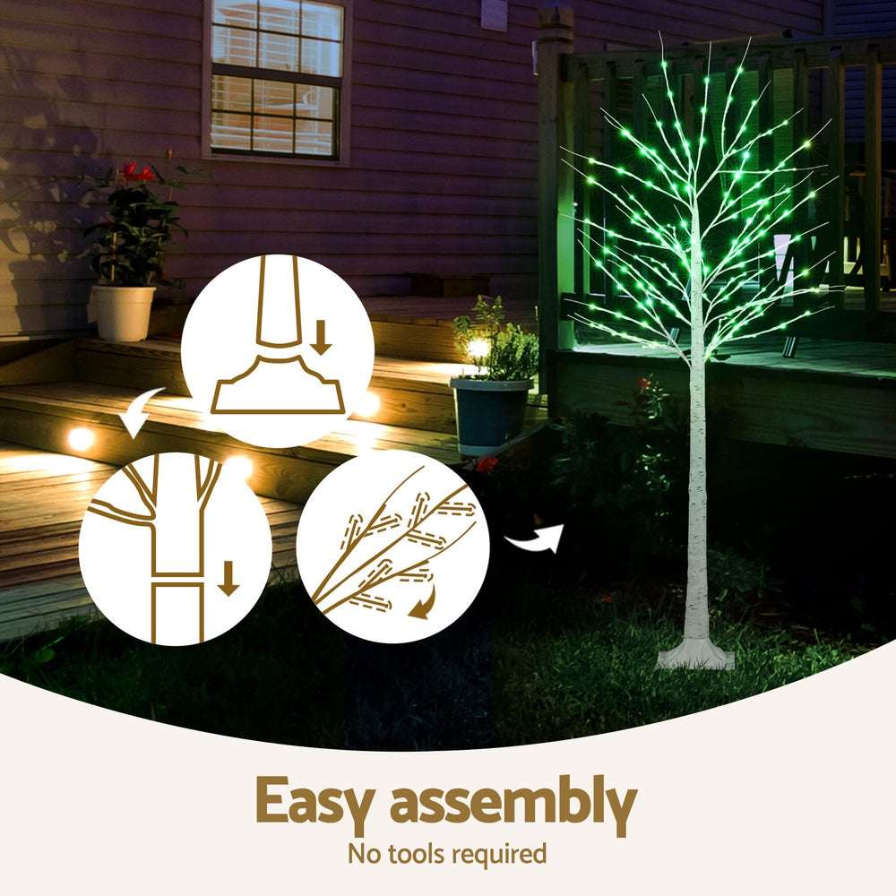 1.7M Pre-Lit Christmas Tree with 120 RGB LED Lights - Jingle Jollys Holiday Decor for Home, Office & Party