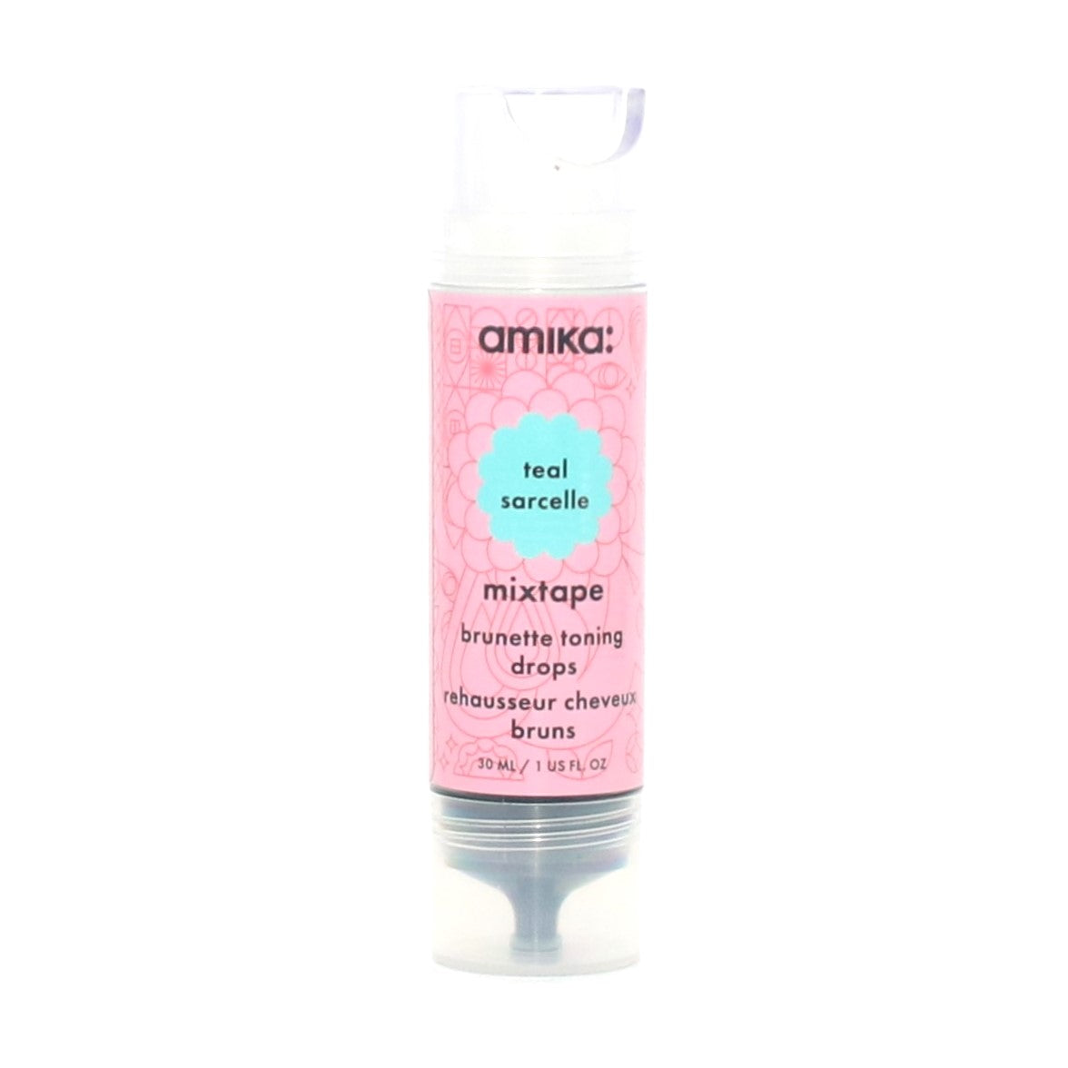 Amika Teal Mixtape Brunette Toning Drops 1 oz - Hair Color Corrector & Toning Treatment for Brunettes - Perfect for Salon Professionals & At-Home Hair Care