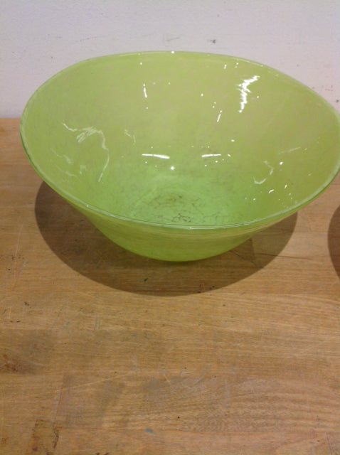 10-Piece Green Art Glass Bowl Set - Handmade Decorative Serving Bowls for Salads, Desserts & Party Displays - Elegant Home & Kitchen Decor