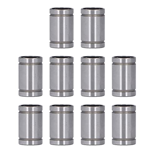 High Precision LM8UU Linear Motion Bearings - 6 Row Ball CNC Bearings for 3D Printers & Test Frames - Low Friction, Easy Maintenance - Perfect for DIY Projects & Industrial Automation