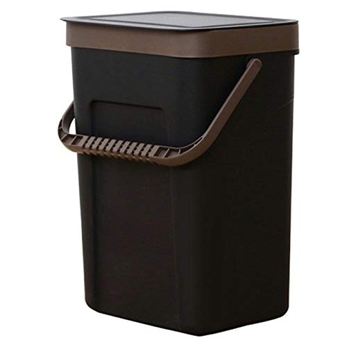 Space-Saving Wall Mounted Trash Can - Dual-Use Kitchen Bathroom Office Waste Bin with Storage Box for Home & Outdoor Use | Black | Compact Dustbin for Small Spaces, RVs & Camping