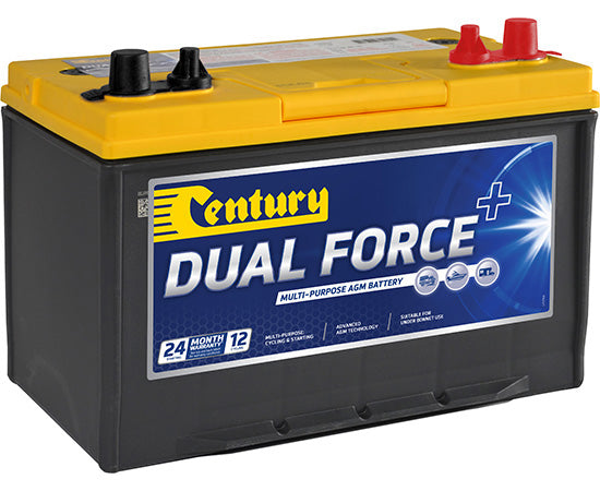 Century 27LXMF Dual Purpose AGM Deep Cycle Battery for Marine & RV - High Performance Starting & Deep Cycling Power for Boats, Campers, and Off-Grid Applications