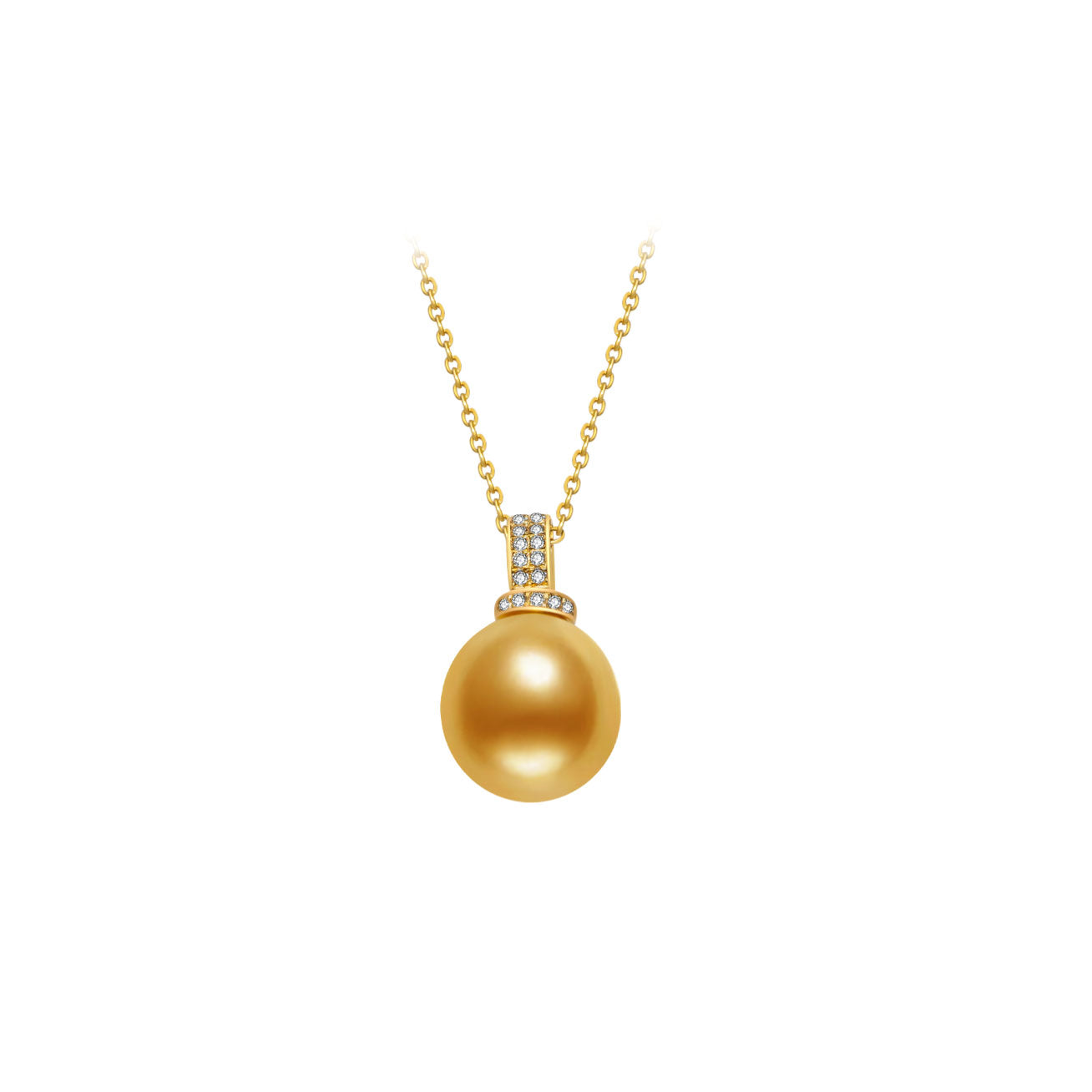 18K Solid Gold South Sea Golden Pearl Necklace KN00012 - Luxury Pearl Jewelry for Women, Elegant Gift for Wedding, Anniversary & Special Occasions