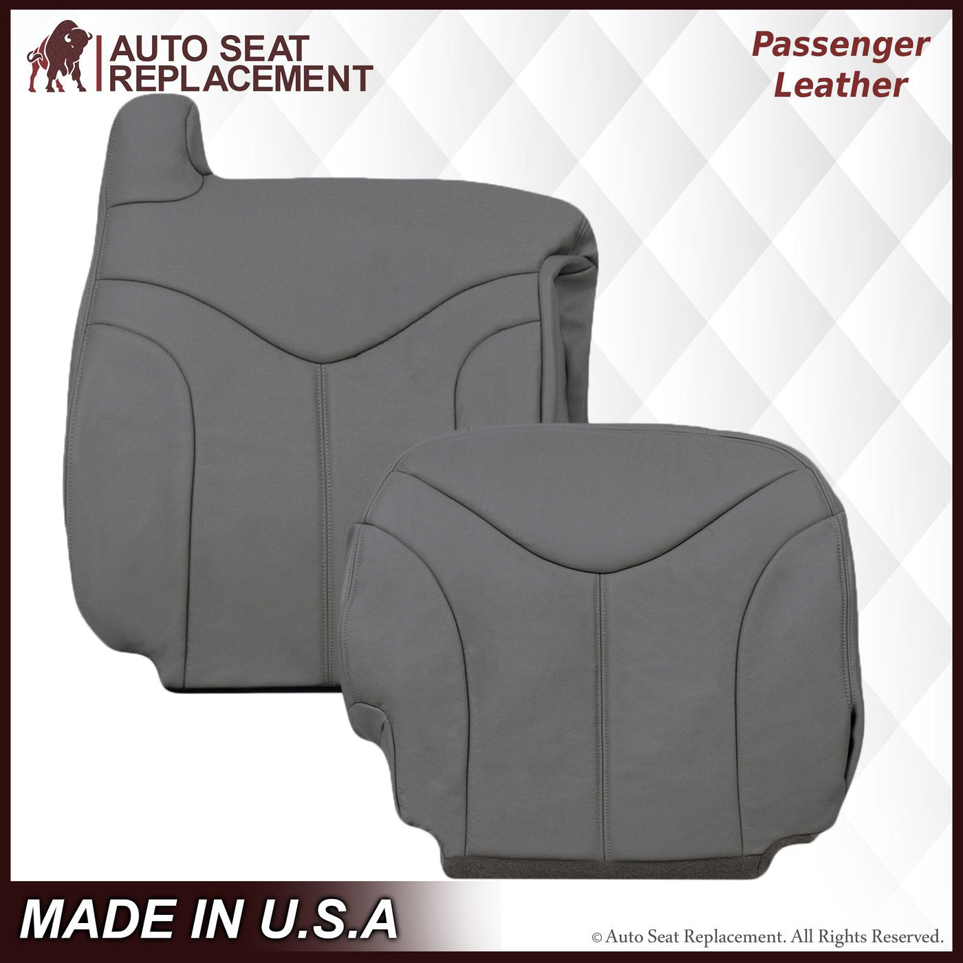 2000-2002 GMC Yukon & Sierra XL Custom Fit Seat Covers - Premium Pewter Gray Car Interior Accessories for Truck & SUV | Perfect for Road Trips, Daily Commute & Off-Road Protection
