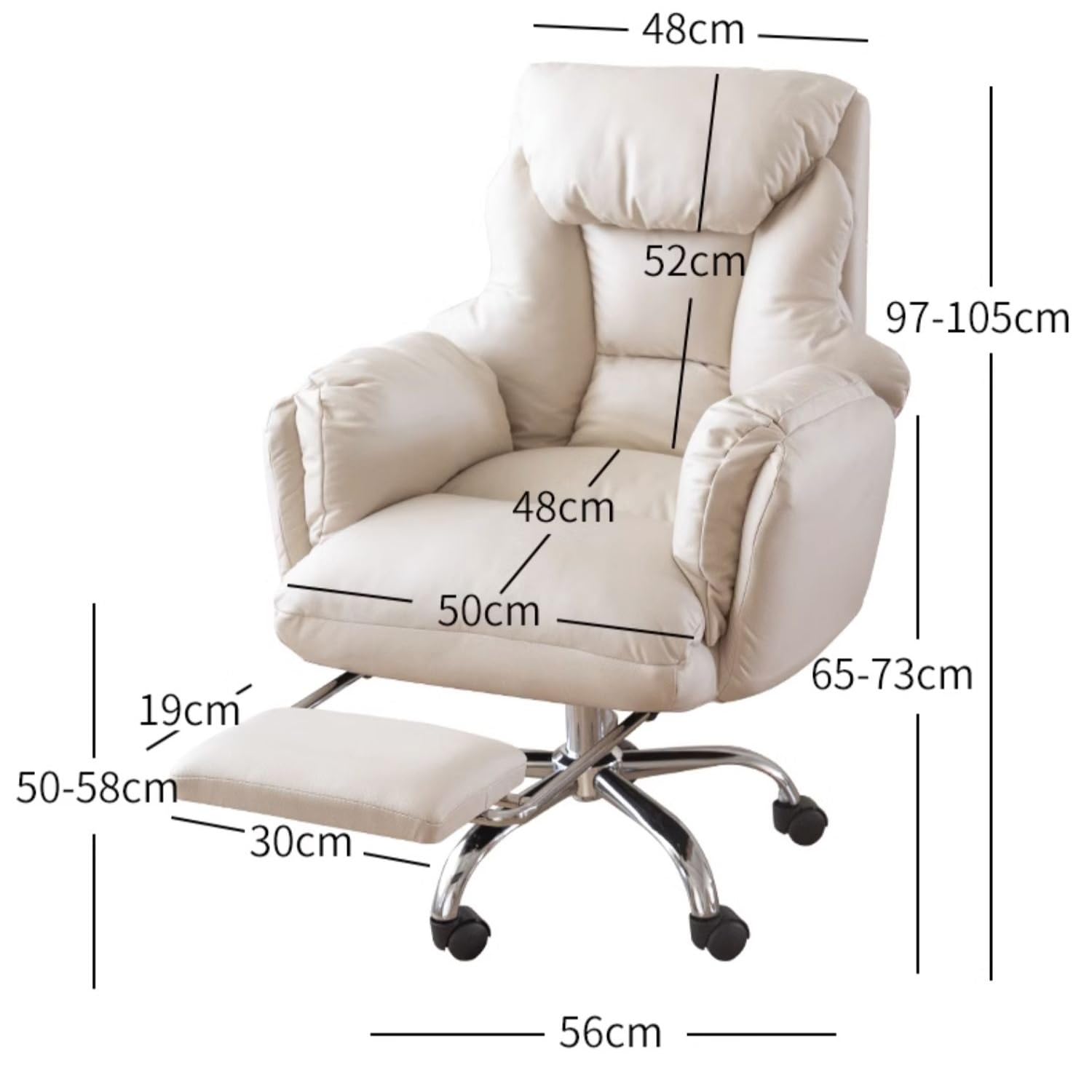 Ergonomic Office Chair with Headrest & Wheels - Adjustable Height, Reclining High Back Computer Desk Chair for Home Office & Gaming (Black) - Perfect for Long Work Sessions, Online Meetings, and Comfortable Gaming
